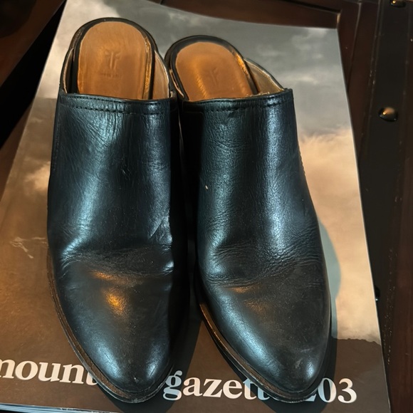 Frye Black Leather Mules - Picture 9 of 10